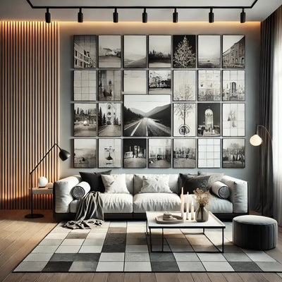 How to Combine Black-and-White and Color Photo Tiles in One Display