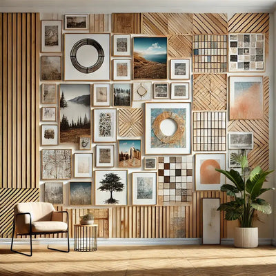 Mixing Photo Tiles with Other Wall Art, Creative Wall Art Ideas