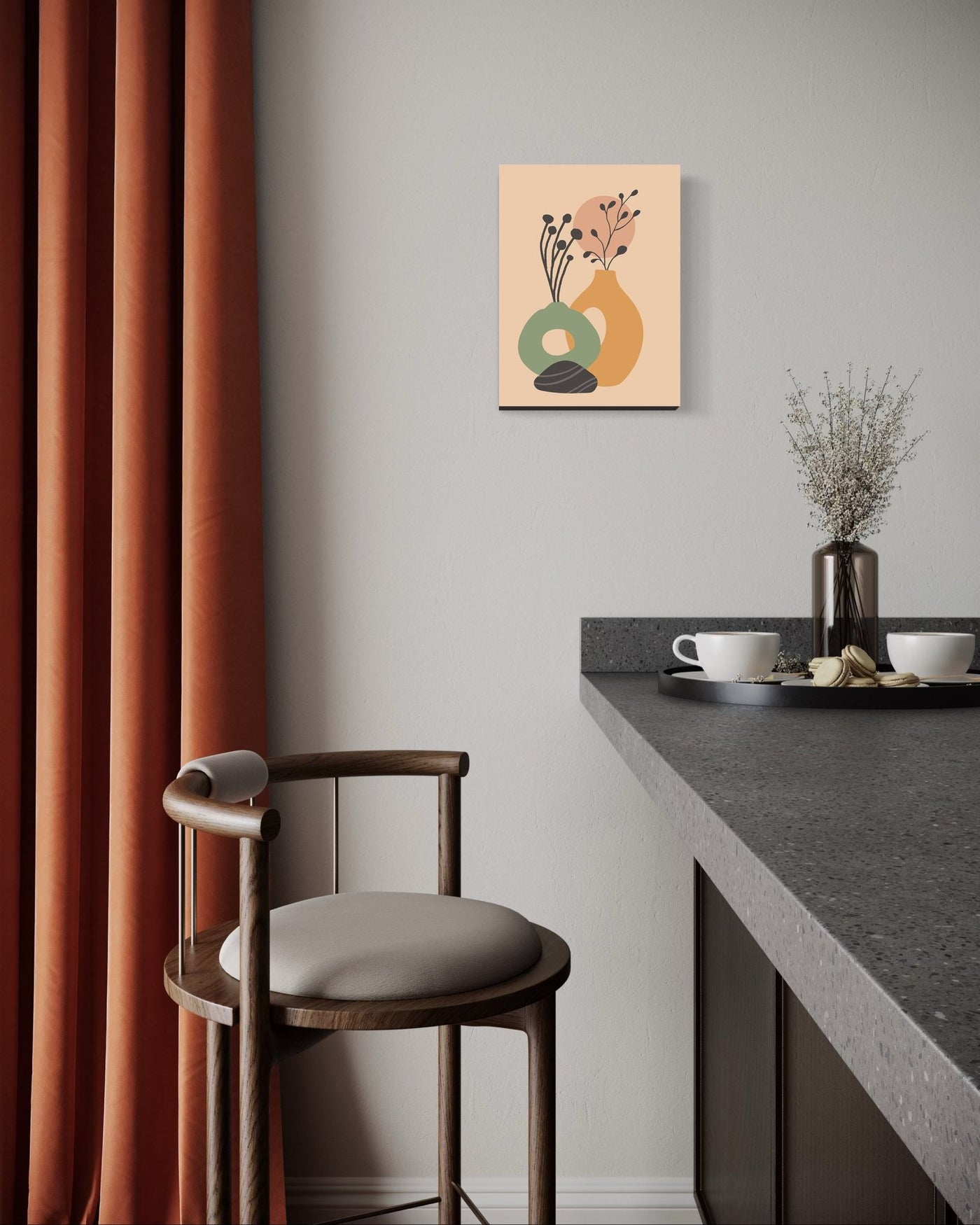 Abstract Vase Wall Art - MySmileTiles