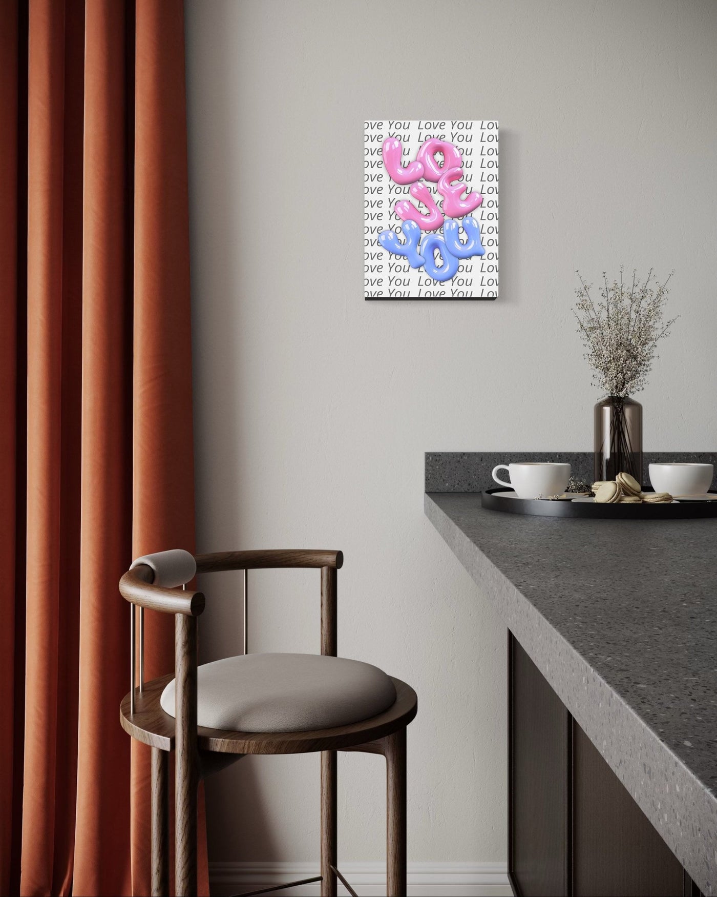 Balloon Love Typography - MySmileTiles