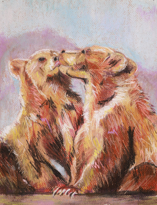 Beatrice & Blake Bears - Animal Joy Original Art - MySmileTiles