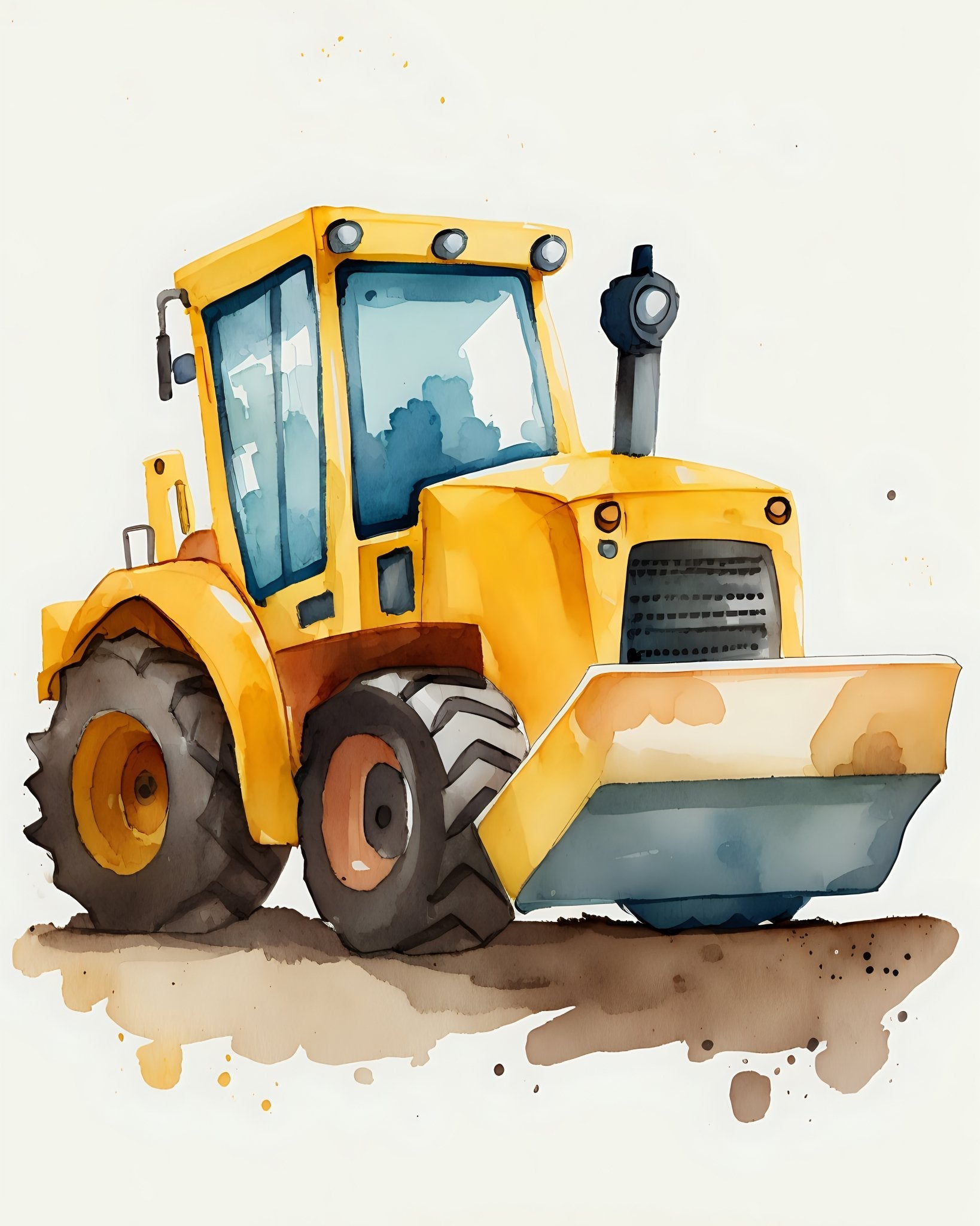 Cartoon Bulldozer Artwork - MySmileTiles