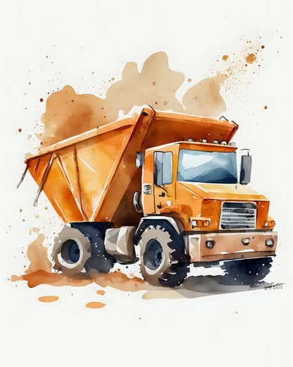 Cartoon Dumptruck Artwork - MySmileTiles