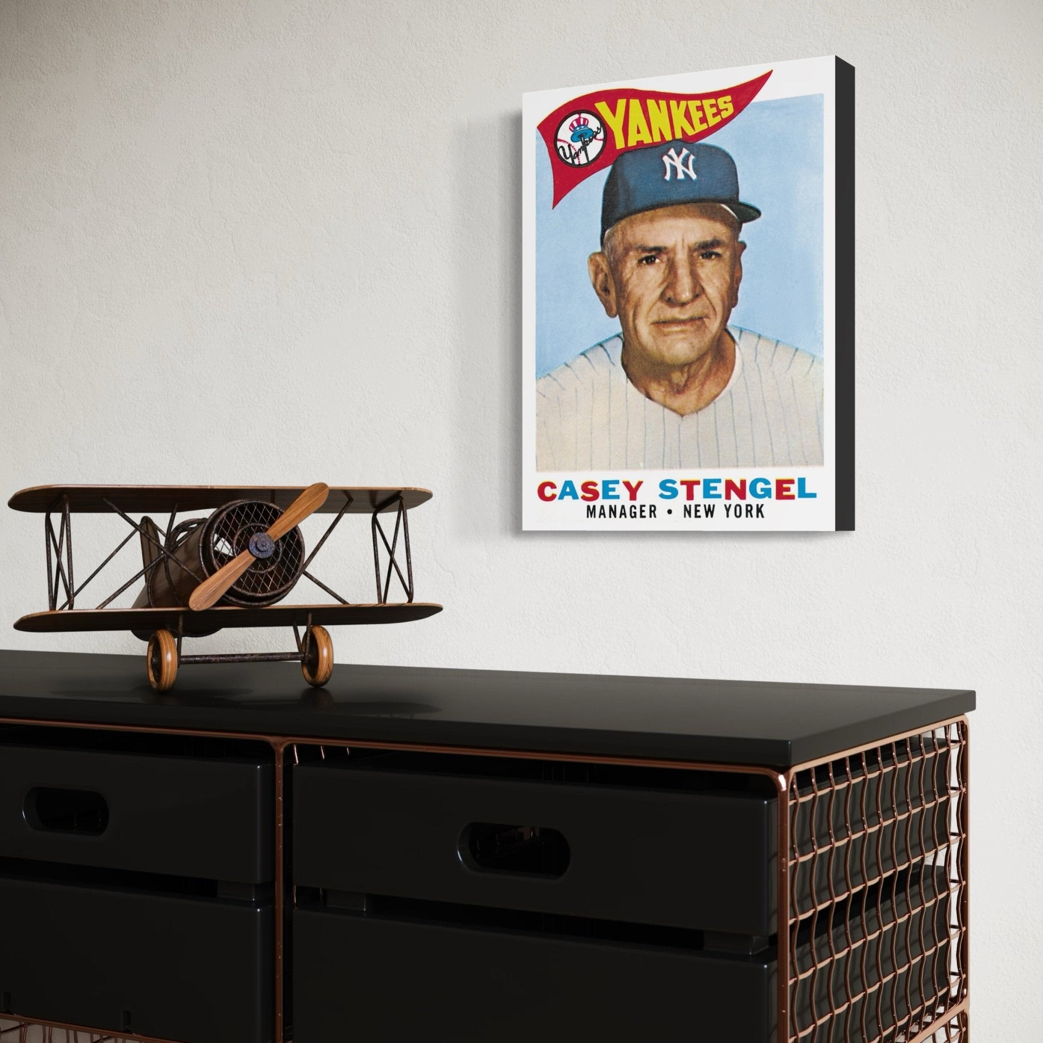 Casey Stengel Yankees Baseball Card – Iconic 12x16 Collectible Print for Fans - MySmileTiles