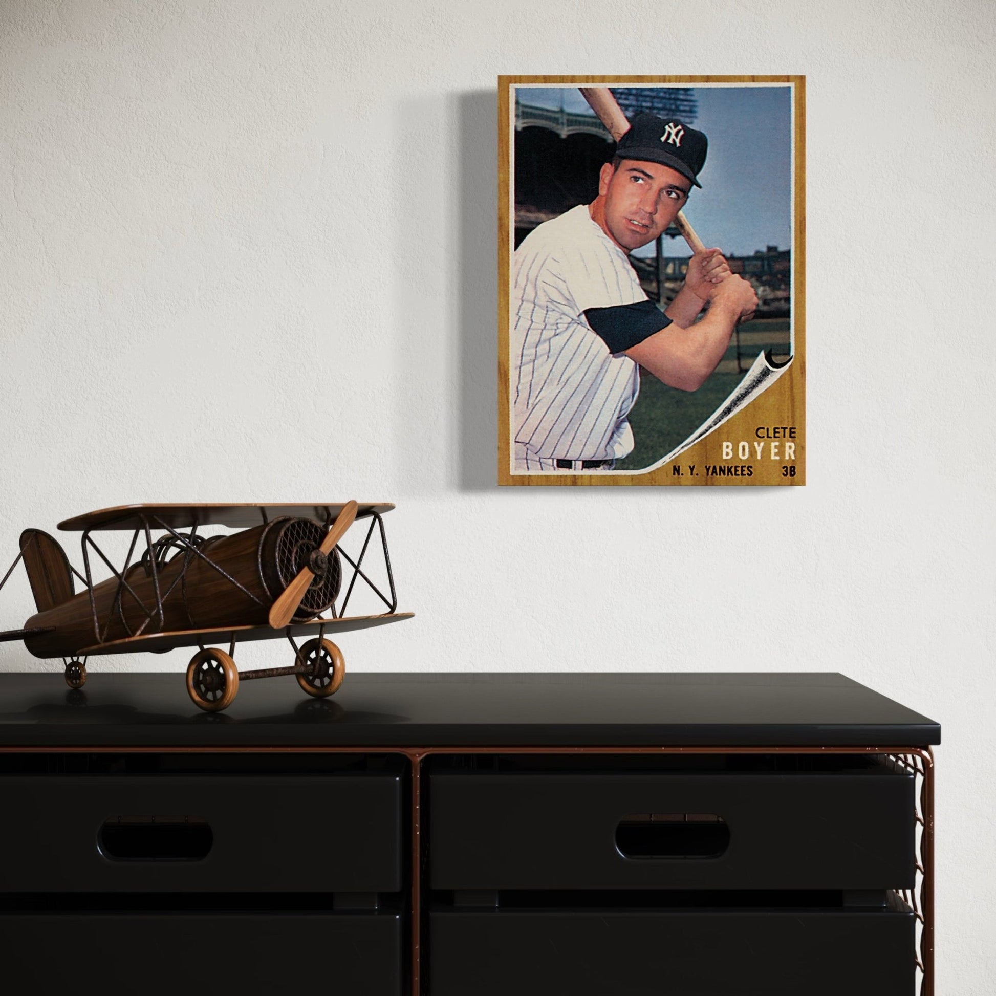 Clete Boyer Yankees Baseball Card – Legendary 12x16 Collectible Artwork - MySmileTiles