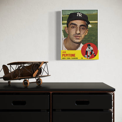 Joe Pepitone Yankees Baseball Card – Classic 12x16 Collectible Artwork - MySmileTiles