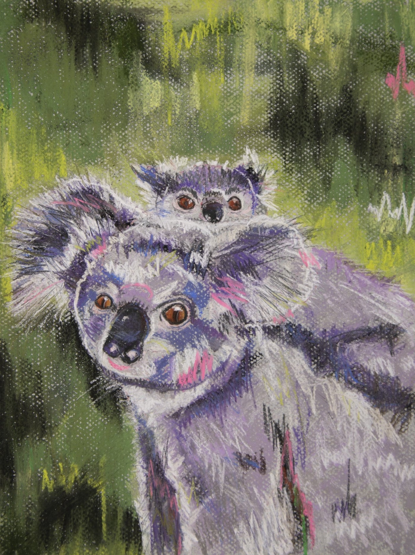 Kennedy & Kylie Koalas - Animal Joy Original Art - MySmileTiles