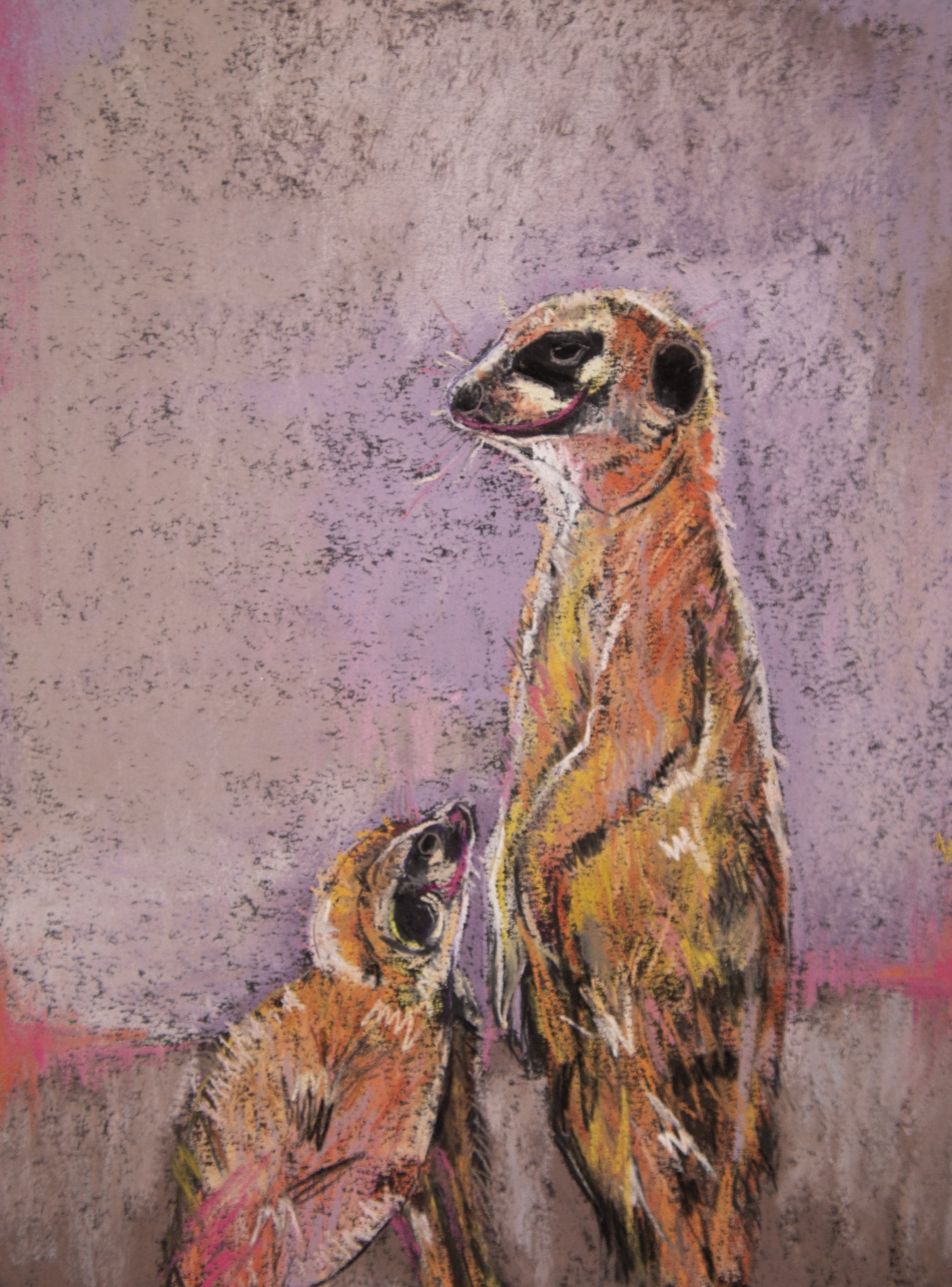 Marvin & Mary Meerkats - Animal Joy Original Art - MySmileTiles