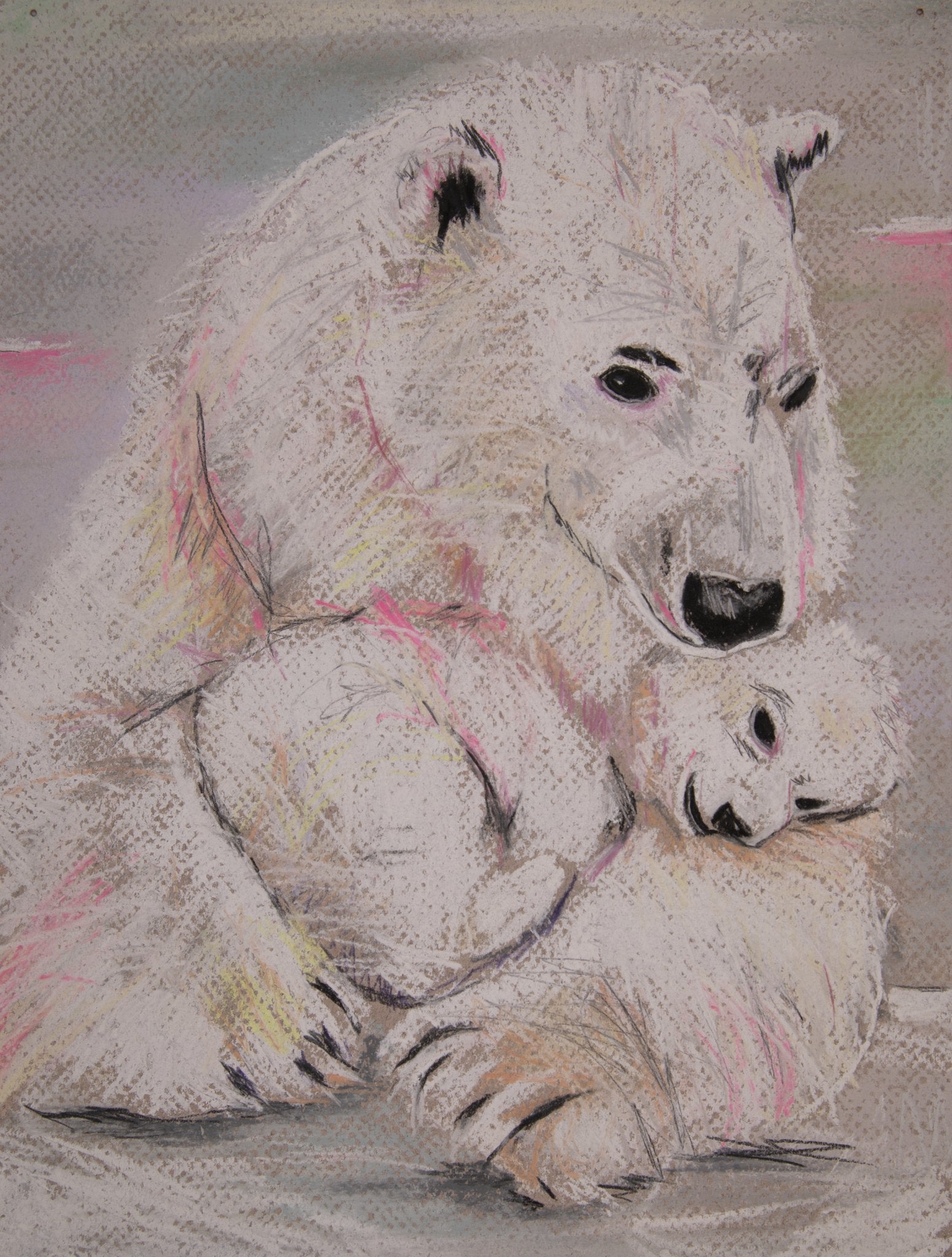 Pilar & Pharrell Polar Bears - Animal Joy Original Art - MySmileTiles