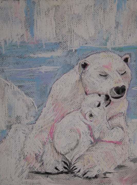 Poppy & Paige Polar Bears - Animal Joy Original Art - MySmileTiles