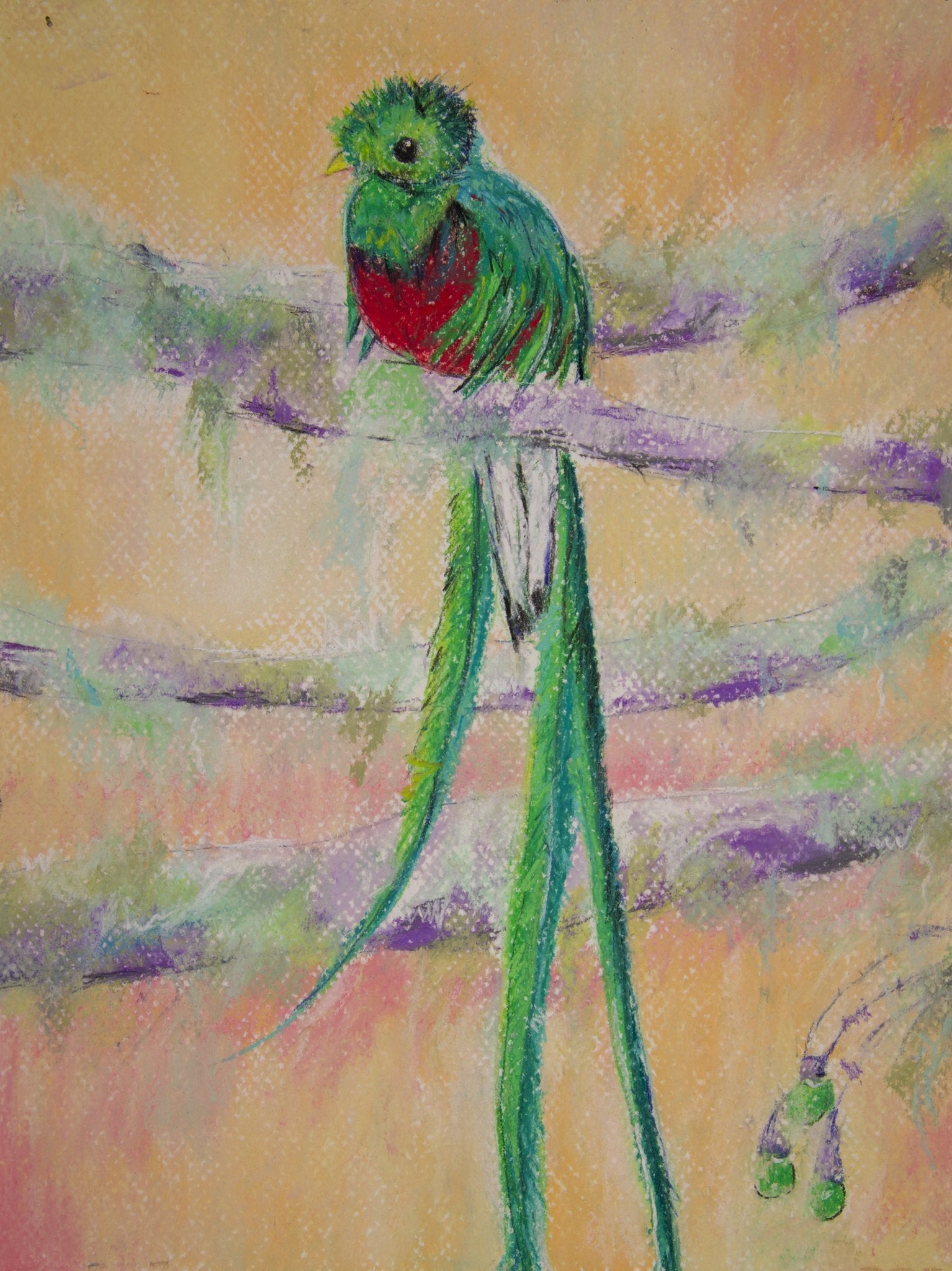 Quartz the Quetzal - Animal Joy Original Art - MySmileTiles