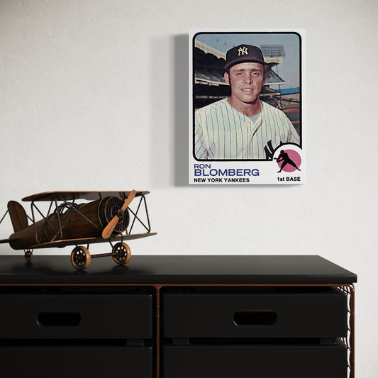 Ron ‘Boomer’ Blomberg Yankees Baseball Card – Historic 12x16 Collectible Print - MySmileTiles