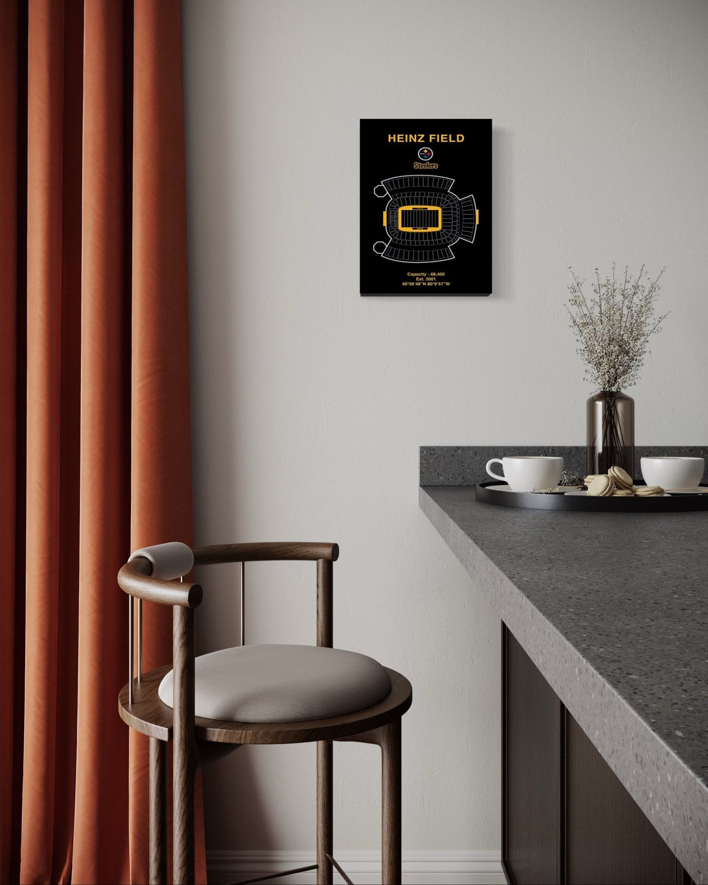 Steel City Pride – Heinz Field Map Poster - MySmileTiles