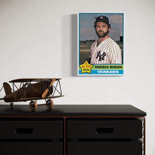 Thurman ‘The Captain’ Munson Yankees Baseball Card – Iconic 12x16 Collectible Print - MySmileTiles